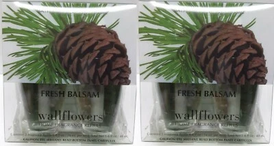 Bath & Body Works FRESH BALSAM Wallflowers Refill Bulbs (2) 2 Pack - Image 1 of 2