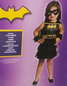 DC Batgirl Size 3-4 Toddler TUTU Costume with Cape New Girls - Picture 1 of 2