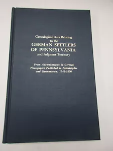 Genealogische Daten zu deutschen Siedlern des angrenzenden Territoriums Pennsylvania - Bild 1 von 5