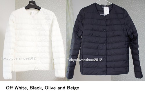 OFF WHITE Giacca compatta UNIQLO donna PUFFTECH dal Giappone nuova