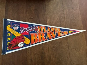 Vintage WinCraft Atlanta Braves 30" x 12" Pennant Atlanta Braves MLB VGC - Picture 1 of 4