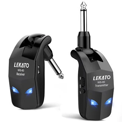 LEKATO 2.4G Electric Guitar Wireless Transmitter Receiver Audio System 4 Channel - Image 1 of 4