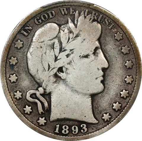 1893-S 50C PCGS VG8 Barber Silver Half Dollar 431368 Cover