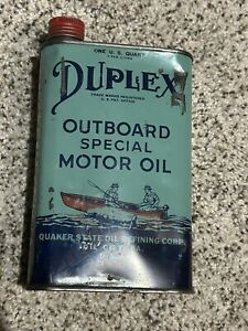 Vintage Fishing Boating Gas Duplex Outboard Special Motor Oil Can