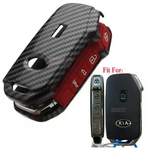 Fit KIA NiroTelluride Sorento 5 botones de fibra de carbono ABS duro llavero cubierta de la caja - Imagen 1 de 11