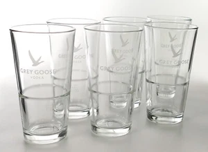 6 x Grey Goose Vodka Wodka Longdrinkglas Klar 4 cl Cocktailglas Bar Neu 8557 - Picture 1 of 5