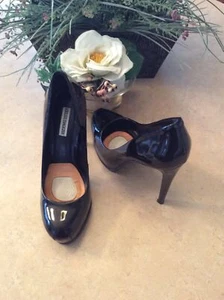 KELSI DAGGER Women's Black Platform Stiletto Almond Toe Pump Size 7.5 - Picture 1 of 9