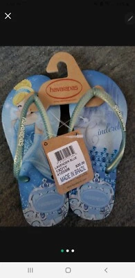 Chanclas Havaianas Disney Princesa Cenicienta NUEVO CON ETIQUETAS Niño Pequeño Talla 13C/1 Año Foto 1 de 3