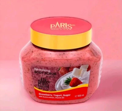 Paris Collection Revitalizing Strawberry Yogurt Sugar Body Scrub 500ml - Image 1 of 4