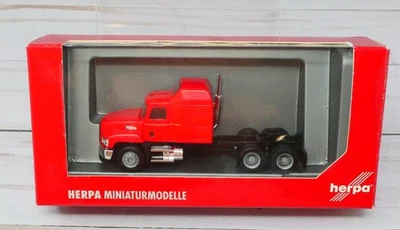 Herpa Promotex 25264, Mack SC Semi Truck Tractor, Undecorated Red, 1/87 HO Scale - Image 1 of 2
