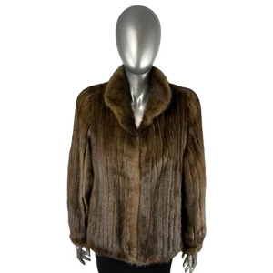 Mahogany MINK Jacket, Sz XS, Certified Vintage Fur w/Storage Bag - Picture 1 of 10