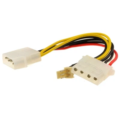 Stromadapterkabel 4 Pin LP4 Molex Weiblich Zu 3 Pin Lüfter - Bild 1 von 4
