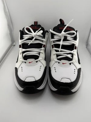NIKE AIR MONARCH IV 4 EXTRA WIDE 4E WHITE/BLACK/RED CROSS TRAINER MEN SIZE 9.5W - Image 1 of 4
