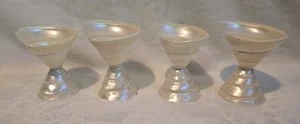 4x Vintage Mother of Pearl Shell Footed Cups/Goblets - Picture 1 of 14