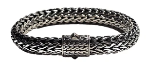 JOHN HARDY STERLING SILVER WOVEN WHEAT BRACELET-8 1/2" 70.2g 7.75mm X 10.75mm - Picture 1 of 8
