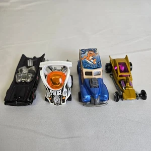 Vintage Lot of 4 Hot Wheels Cars, Hyper Mite, Fangula, DC Comics, Surf Beat - Picture 1 of 14