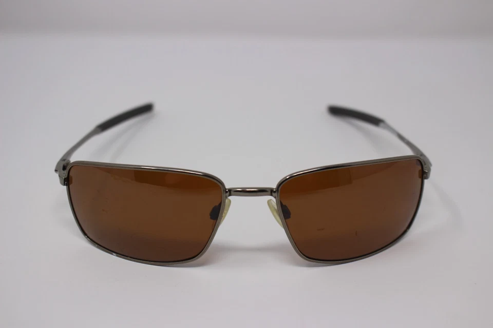 Gafas de sol Oakley Square Wire OO4075-14 marco gris plateado marco de lente naranja solamente Foto 1 de 4