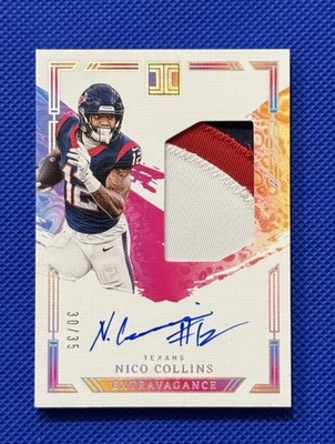 2025 Impeccable Nico Collins Extravagance Patch Autograph Auto #30/35 Texans - Image 1 of 2