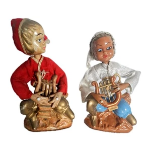 Vintage alte Spukpuppen 2 Elfen Pixies TILSO 60er Halloween er dreht ihr den Kopf  - Bild 1 von 7