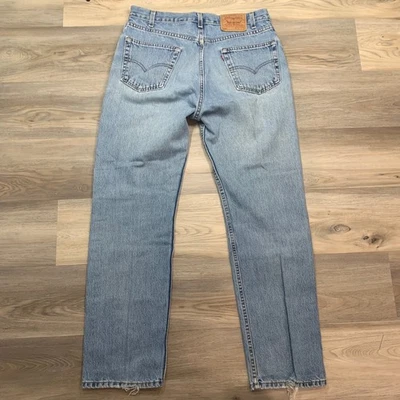 VTG Levi’s 505 Denim Jeans 90's Men's 36(34)x32 Blue Light Wash USA Made Reg Fit - Image 1 of 4