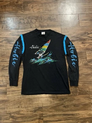 Camiseta vintage años 80 Hobie velero manga larga talla grande Foto 1 de 4