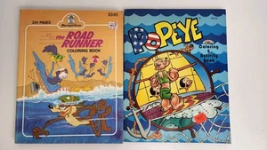 Looney Tunes Popeye Coloring Books Wile E Coyote Road Runner Merrigold Landolls - Picture 1 of 14