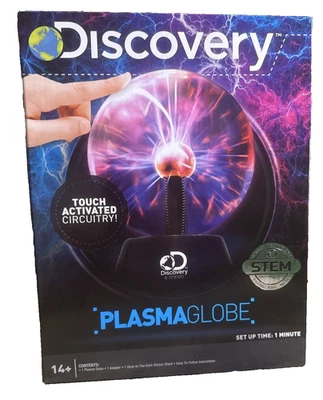 Discovery Plasma Globe Lamp with Touch and Sound Sensitive Lightning Age 14+ NIB - Image 1 of 4