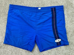 Ocean Pacific Board Short Men's XXXL Blue Swim Trunks Striped OP Surfing VTG 90s - Picture 1 of 11
