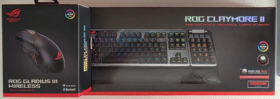 Asus Rog Claymore II Tastiera + Asus Rog Gladius III Wireless Mouse - Immagine 1 di 1