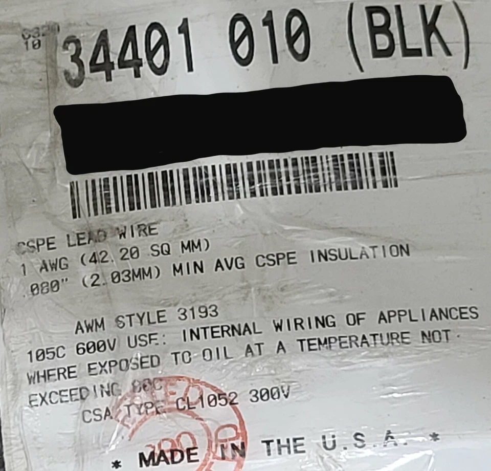 Fio de conexão/chumbo Belden 34401 #1awg (210x24) cobre estanhado CSPE 105C 600V/1 pés - Imagem 1 de 4