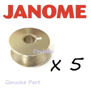 JANOME GENUINE METAL BOBBINS x 5 To Fit 1600P MB4 MB-4 BOBBIN - Picture 1 of 1