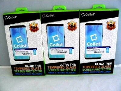 (Lot of 3) Tempered Glass Screen Protectors 9H for Samsung Galaxy S5 - Image 1 of 3