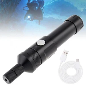LED Scuba Diving Flashlight Torch Underwater 150M Waterproof Light Rechargeable - Picture 1 of 12