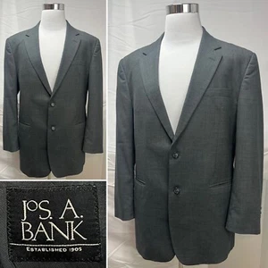 Men's Jos. A. Bank Gray Wool 2-Button Single Vent 44L Blazer Suit Jacket Coat - Picture 1 of 6