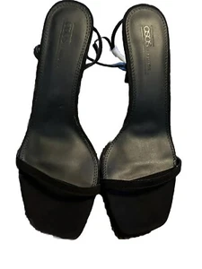 ASOS Women's Size 10 High Heels Minimalist Black Open Toe Dress Shoes Classic - Picture 1 of 17