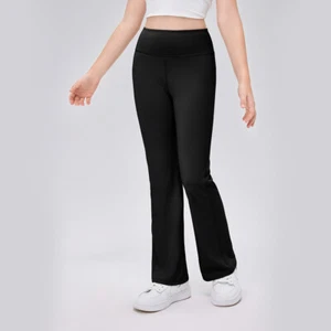 Kids Girls Leggings High Waist Quick Dry Yoga Fitness Running Breathable Pants - Picture 1 of 17
