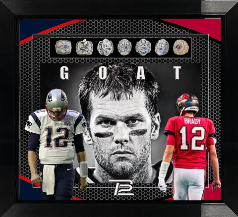 Tom Brady Framed Super Bowl Championship Rings New England Patriots Cover
