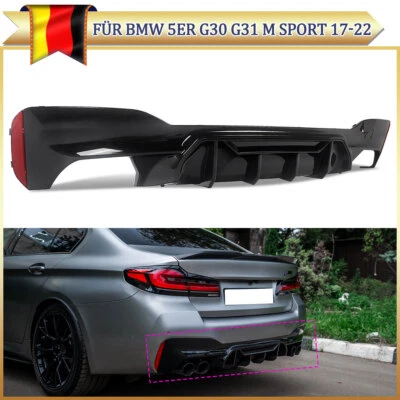 Piano Black Rear Lip For BMW 5 Series G30 G31 M Package 2017+ Rear Diffuser Lip - Image 1 of 4