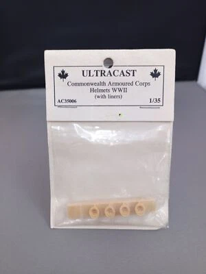 Ultracast #AC35006 1/35 - Commonwealth Armoured Corps Helmets WWII - Image 1 of 2