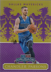 2014-15 PANINI EXCALIBUR CHANDLER PARSONS CRUSADE PURPLE /75 CARD #114 MAVERICKS