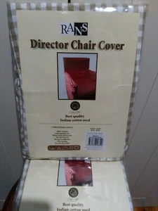 Rans director chair covers X 6 Brown and white 100 % cotton Brand new RRP $34.95 - Picture 1 of 4