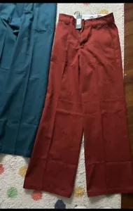 Women's Regular Fit Wide Leg Work Pants - Picture 1 of 12