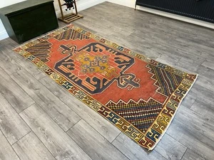 Handmade Rug, Runner Rug, Kitchen Rug, Floor Rug, Wool Rug, 3.8 x 8 ft, Carpet - Picture 1 of 10