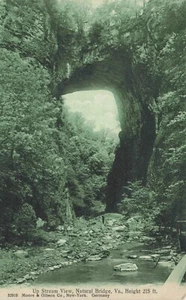 Postcard Up Stream View Natural Bridge Virginia VA DB - Picture 1 of 2