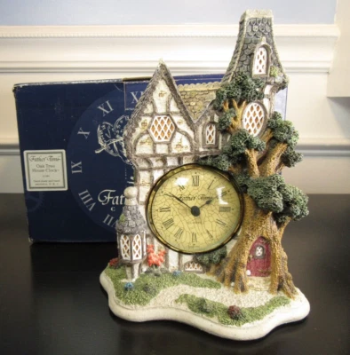 Father Time Oak Tree House Clock 1991 in Original Box - Image 1 of 4