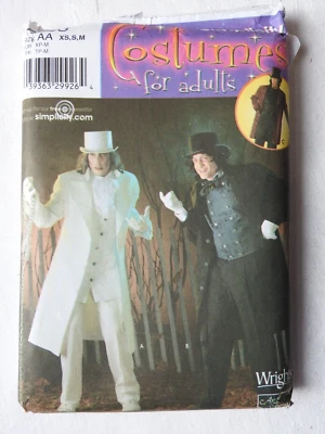 Simplicity 4083 Costumes Mens Victorian Coat Waistcoat Dickey Pants XS-M UNCUT - Image 1 of 2