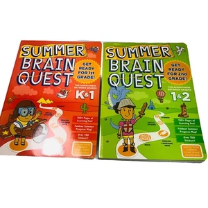 2 Lot Summer Brain Quest: Between Grades K And 1 & Between Grades 1 & 2 2017 - Picture 1 of 14