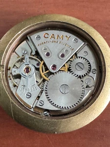 VINTAGE MEN'S CAMY WRIST WATCH MOVEMENT CAL. ETA 1080 KEEPING TIME 21 JEWEL - Picture 1 of 2
