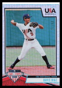 DAVIS DIAZ 2019 PANINI STARS & STRIPES LONGEVITY HOLO #/99