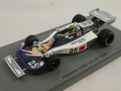 Spark Hesketh F1 308 D #25 PENTHOUSE Alex Ribeiro USA GP 1976 1/43 S2466 - Immagine 1 di 3